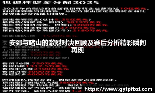 安郅与喀山的激烈对决回顾及赛后分析精彩瞬间再现